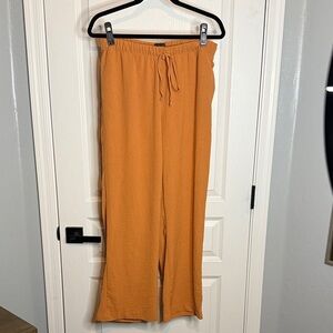 Rachel Zoe Vibrant Orange Wide Leg Pants